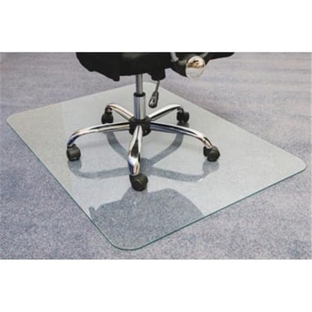 Floortex FloorTex FLR124860EG 48 x 60 in. Glaciermat Glass Chairmat; Clear FLR124860EG